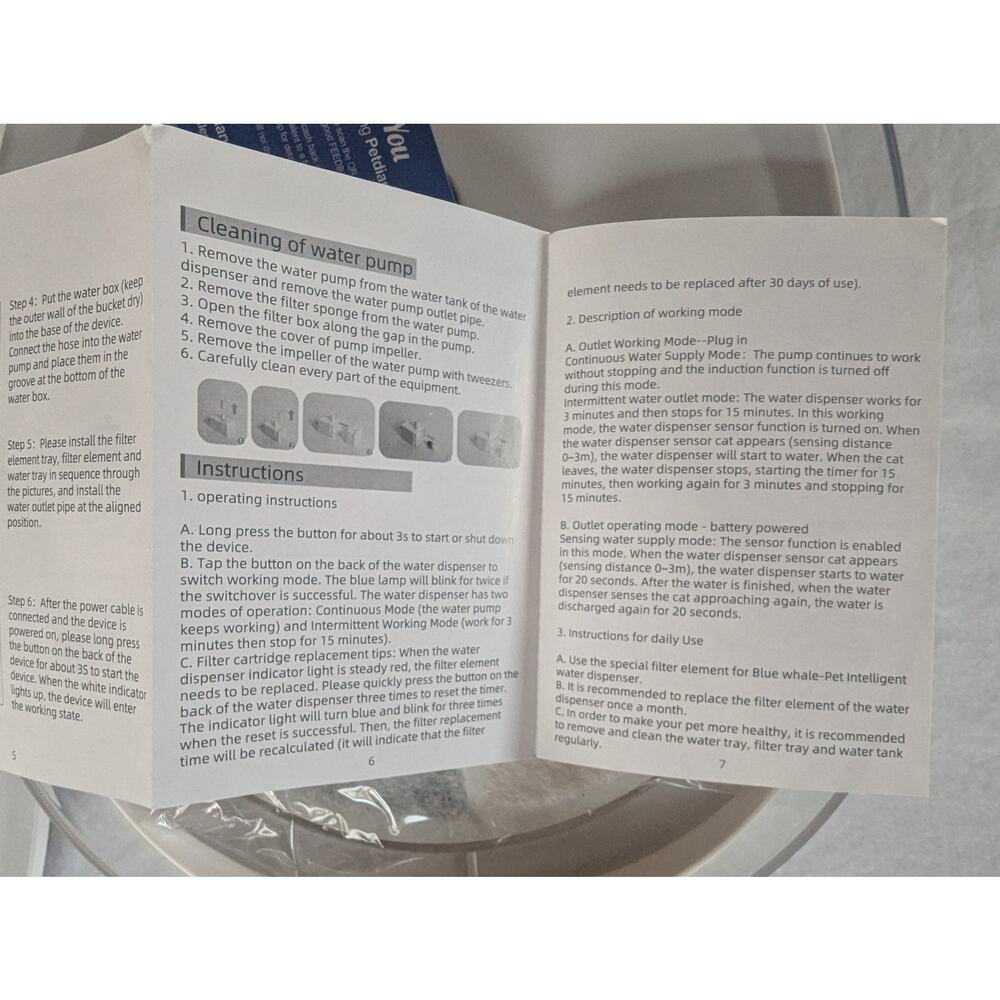 Petdiary Pet Water Fountain New For Cats Or Dogs - Picture 8 of 16